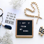 Letter Board Wooden Frame Changeable