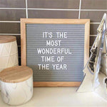 Letter Board Wooden Frame Changeable